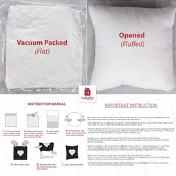 Indigifts Yellow & White Printed Square Shape Cushion Cover With Filler image 3