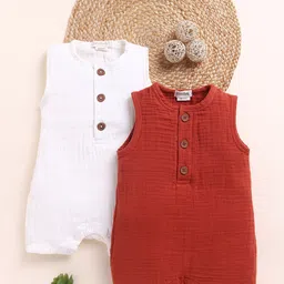 COT & CANDY Infants Cot & Candy Muslin Half Romper-picture-25