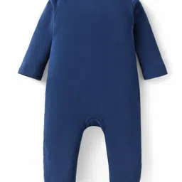 babyhug disney Babyoye Disney Interlock Knit Full Sleeves Footed Sleep Suits With Mickey Mouse Print Pack Of 2 - Navy Blue & Red image 5