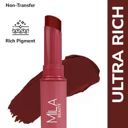 MILA BEAUTE Ultra Rich Transfer Proof Lipstick With Aloe Vera - Coffee Break 07-picture-14