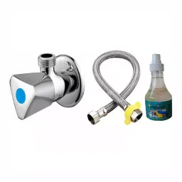 fastgear GENERIC Triangle Bathroom Faucet Set Stainless Steel Chrome Finish Silver, FG2355-picture-2