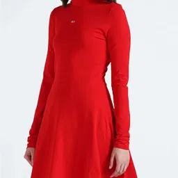 Tommy Hilfiger Deep Crimson Flaired Fit Dress image 3