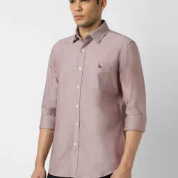 Van Heusen Pink Slim Fit Solid Casual Shirt image 3