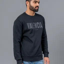 Red Tape Black Regular Fit Graphic Sweatshirt image 3