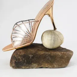 The White Pole Women's Rose Gold Casual Stilettos-picture-43