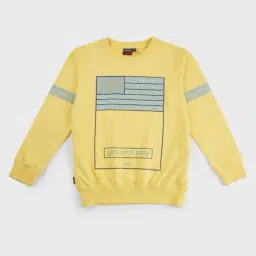 Gini & Jony Kids Yellow Cotton Printed Sweatshirt-picture-18