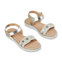Fame Forever by Lifestyle Girls Silver Ankle Strap Sandals image 3