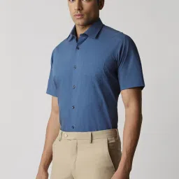 Van Heusen Blue Regular Fit Printed Shirt image 3