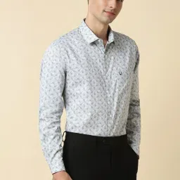 Allen Solly Grey Slim Fit Printed Shirt image 3