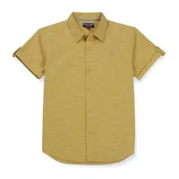 Gini & Jony Kids Yellow Cotton Regular Fit Shirt-picture-26