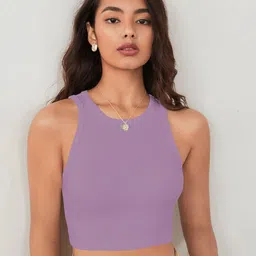 TOOCHKI Tank Women Ribbed Round Neck Tank Crop Top-picture-31
