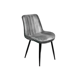 Zidle Helium Wooden & Velvet Solid Wood Dining Chair Helium Velvet 83.82X50.8 cm Grey for Dining & Kitchen-picture-36