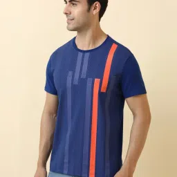 Allen Solly Blue Cotton Regular Fit Printed T-Shirt image 3