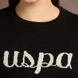 U.S. Polo Assn. Black Cotton Graphic Print Sweater image 5