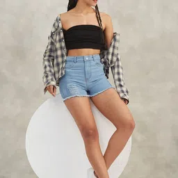 DOLCE CRUDO Women Denim Shorts-picture-19