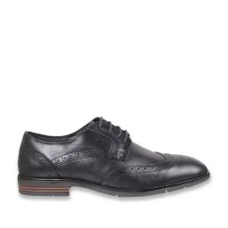 Metro Men's Black Brogue Shoes-picture-17