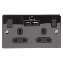 PRO ELEC SWITCHED SOCKET, BLK NICKEL, 2GANG, 13A, BN2213U-picture-18
