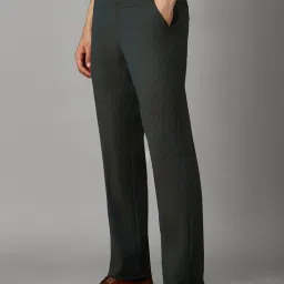 Louis Philippe Green Slim Fit Texture Trousers image 3