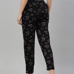 Kryptic Black & Pink Printed Pure Cotton Elasticated Waist Band Regular Fit Pyjamas - Pack of 2 image 2