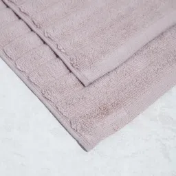 Westside Home Pink Self-Striped Luxe Ripple Face Towels (Set of 2) image 3