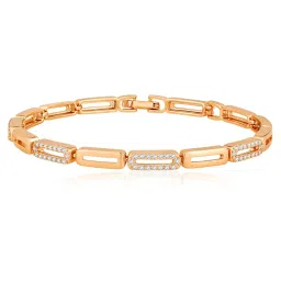 Peora Rose Plated Cubic Zirconia Studded Openable Bracelet image 3