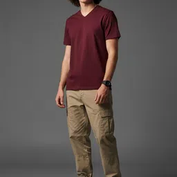 OUTLAWS Men Pack Of 2 V-Neck Bio Finish T-shirt image 3