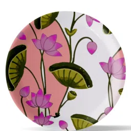 Nestroots Pichwai Print Multicolor Porcelain Wall Plate image 3