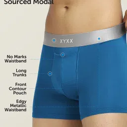 XYXX Multicolor Micro Modal Trunks - Pack of 3 image 3