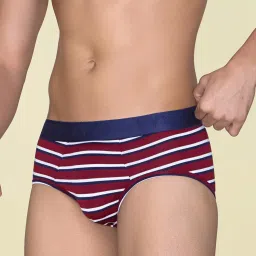 XYXX Red Striped Micro Modal Briefs image 3