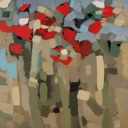 ARTE'VENUE Splash of Delight Brown & Red Paper Wall Arts - Set of 2 (10 X 10 inch Each) image 3