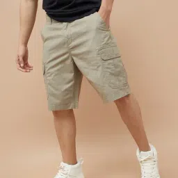 Fame Forever By Lifestyle Dust Olive Regular Fit Cargo Shorts-image-92