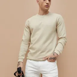 Fame Forever By Lifestyle Beige Regular Fit T-Shirt-image-82