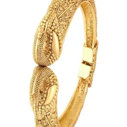 Peora Gold Ethnic Peacock Style Ethnic Round Bangle-image-49