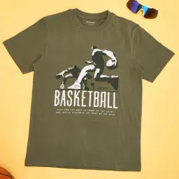 Pantaloons Junior Boys Green Cotton Prnted T-Shirt-picture-32
