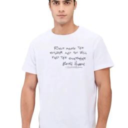 Being Human White Cotton Regular Fit Printed T-Shirt-picture-20
