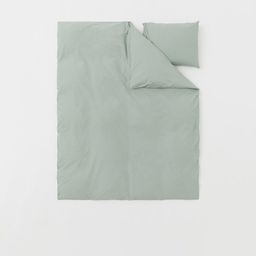 H&M Sea Green Pure Cotton Single Duvet Cover Set-picture-23
