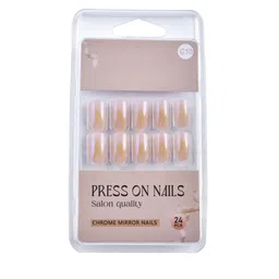 RANORE Set Of 24 Chrome Mirror Press On Nails - C10 image 1