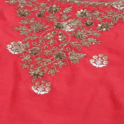 Biba Red Zari Work Kurta Garara Set With Dupatta image 5