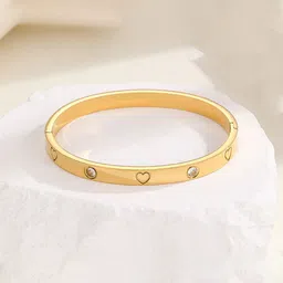 Jewels Galaxy Women Crystals Gold-Plated Bangle-Style Bracelet-picture-38