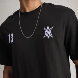 WROGN Pure Cotton Typography Printed Drop-Shoulder Sleeves Oversized T-shirt image 4