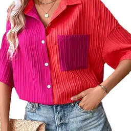 DressBerry Women Striped Extended Sleeves Shirt Style Top-picture-17