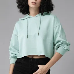 The Roadster Lifestyle Co. Hooded Crop Sweatshirt-picture-34