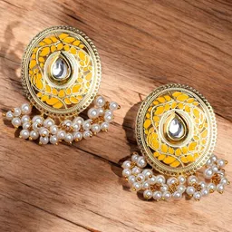 OOMPH Oval Studs Earrings-picture-42