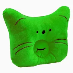 Fantasy India Baby Soft Neck Support Pillow for Head Shaping Shape Supporter Cat Face Pillow - Green-picture-24