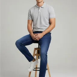 Celio Men JeanMid-Rise Regular Fit Light Fade Jeans image 2