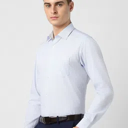Van Heusen Men Spread Collar Solid Cotton Formal Shirt image 3