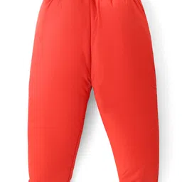 Babyhug Woven Full Sleeves Hooded Puffer Winter Wear Suit With Color Splash Print - Black image 4