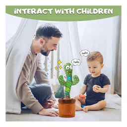 AKN TOYS Talking Cactus for Kids Dancing Cactus Toys Can Sing Wriggle & Singing Recording Repeat What You Say Funny Education Toys (Color May Vary) image 5