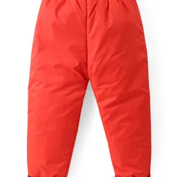 Babyhug Woven Full Sleeves Hooded Puffer Winter Wear Suit With Color Splash Print - Black image 5