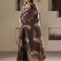 DIVASTRI Abstract Printed Zari Saree-picture-33